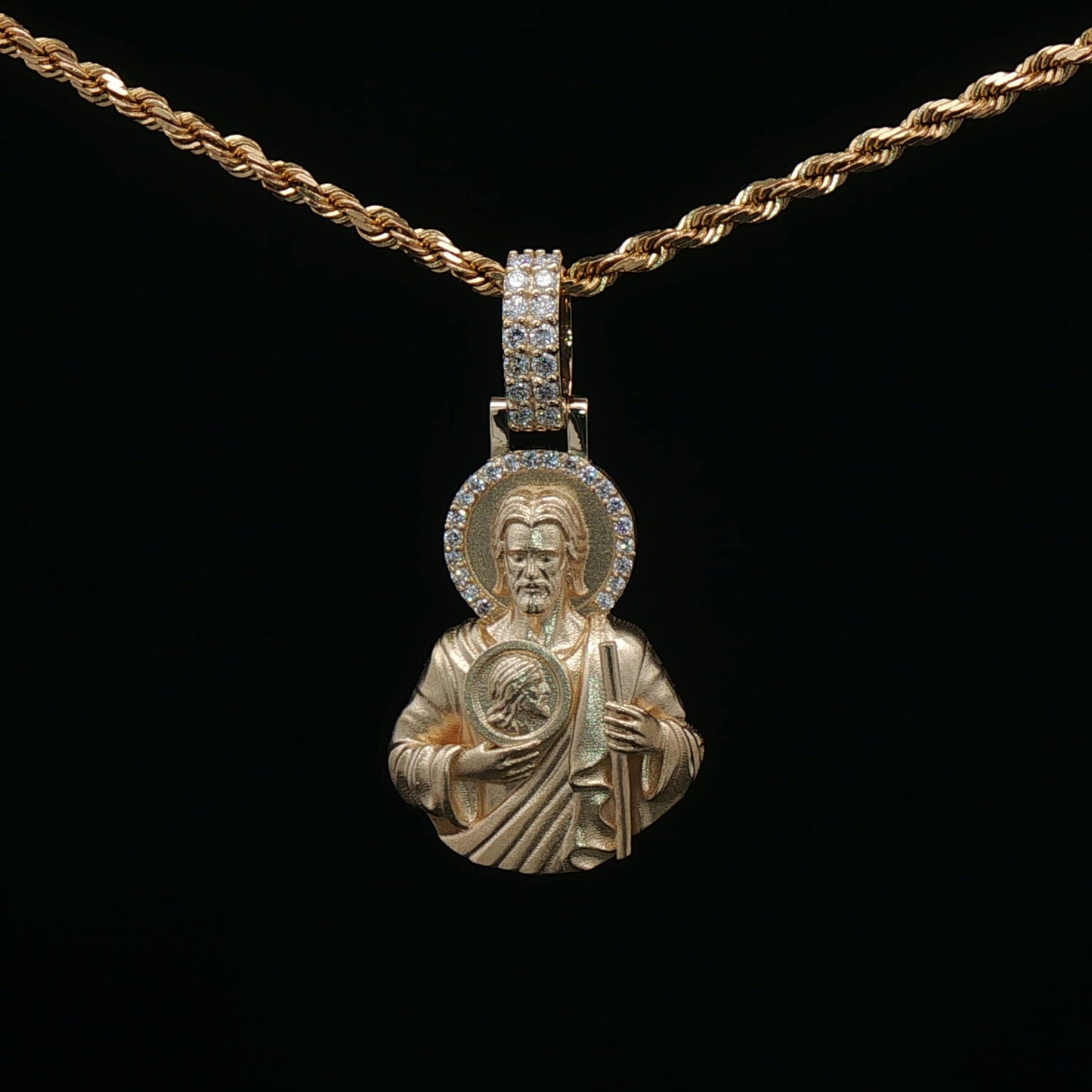 Custom 14k Half Tadeo Pendant