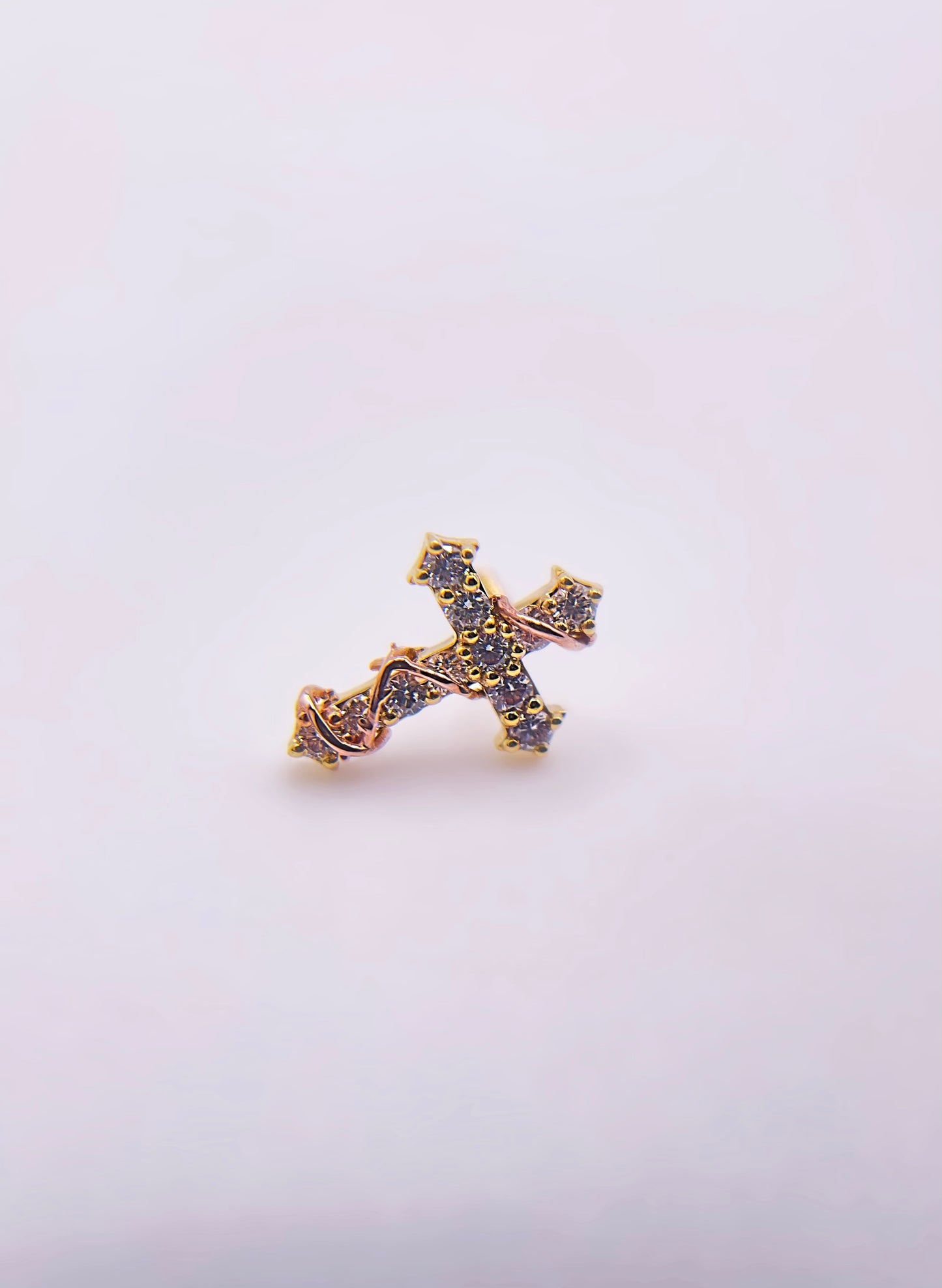 Thorn vine Cross Earrings