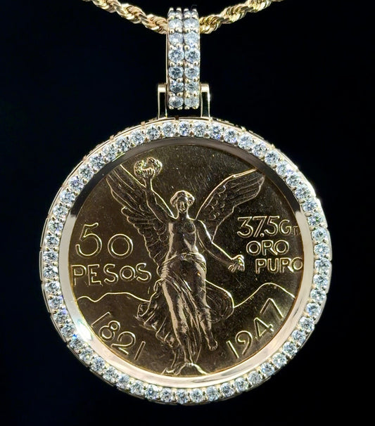 Custom 14k centenario signature bezel