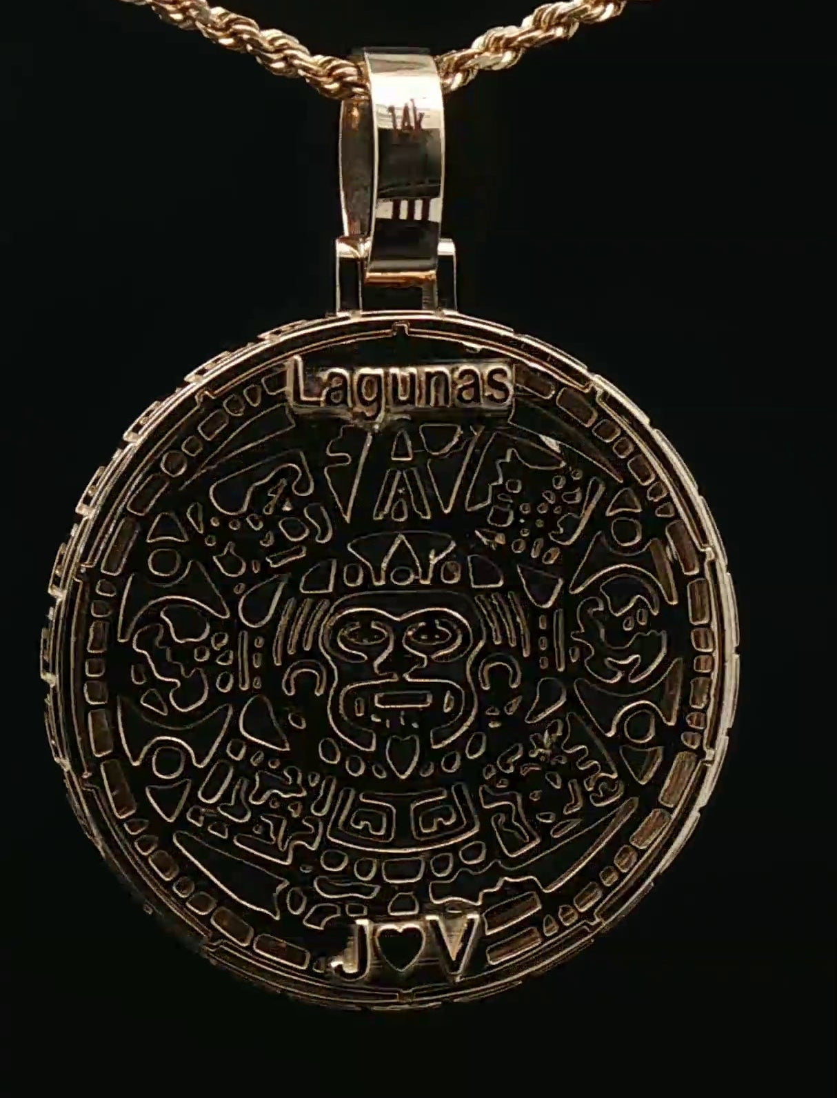 14k custom aztec backplate bezel for centenario