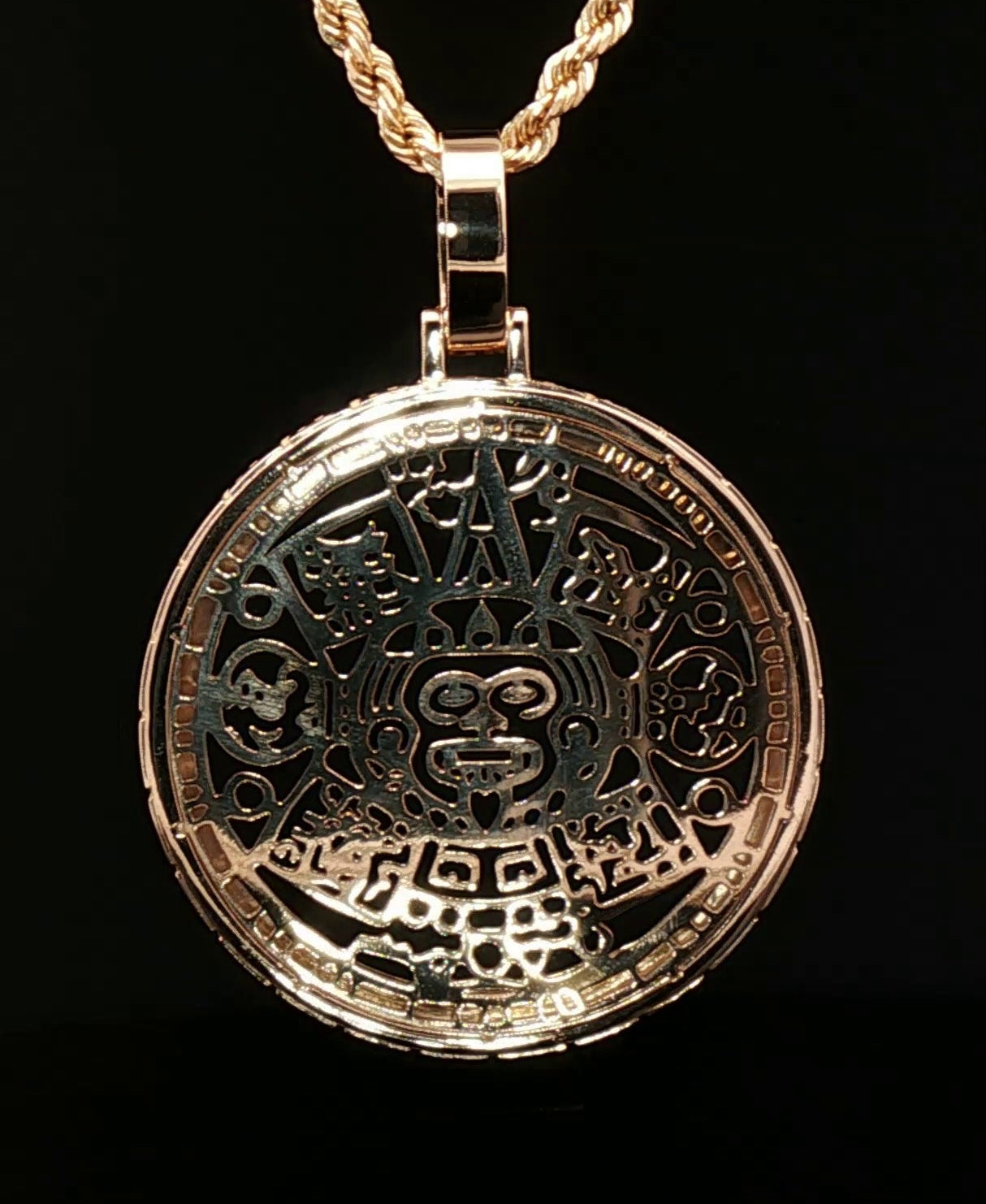 Custom 14k aztec backplate bezel for centenario