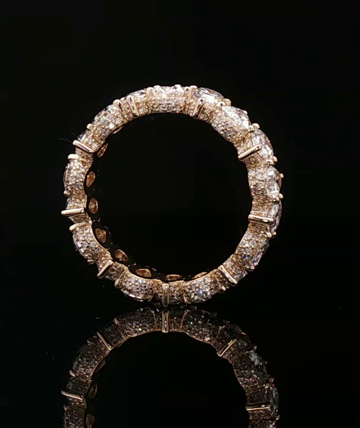 Eternity Pear Shape Ring With Sides Iced Out