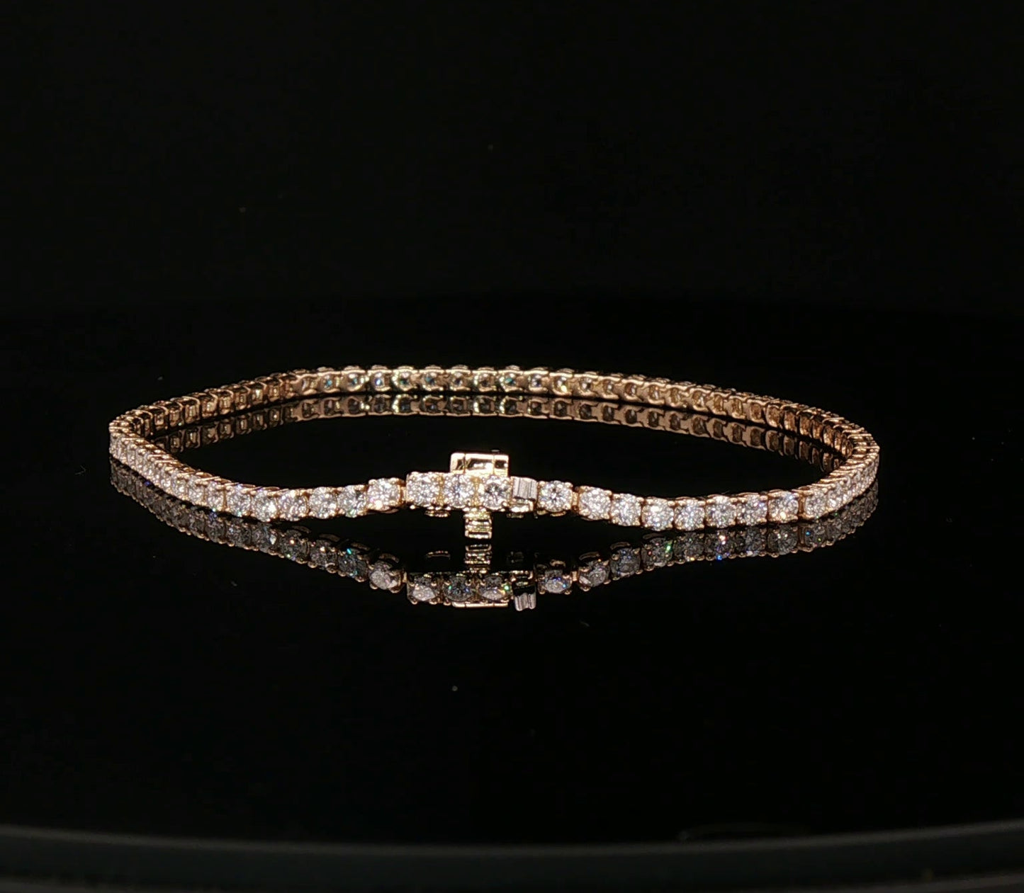 2mm 14k Lab Diamond Tennis Bracelet