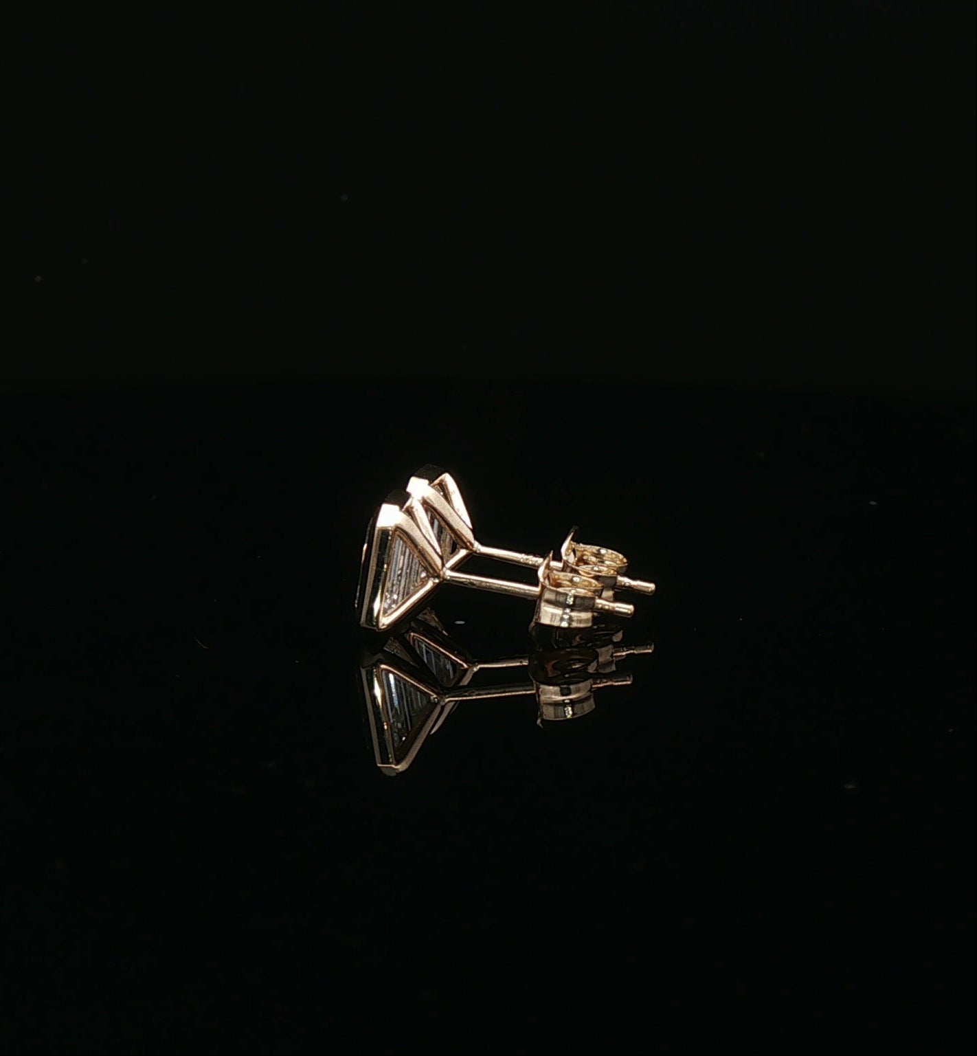 2ctw Emerald Cut Bezel Set Earrings