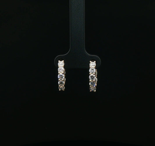 2ctw Diamond Hoop Earrings