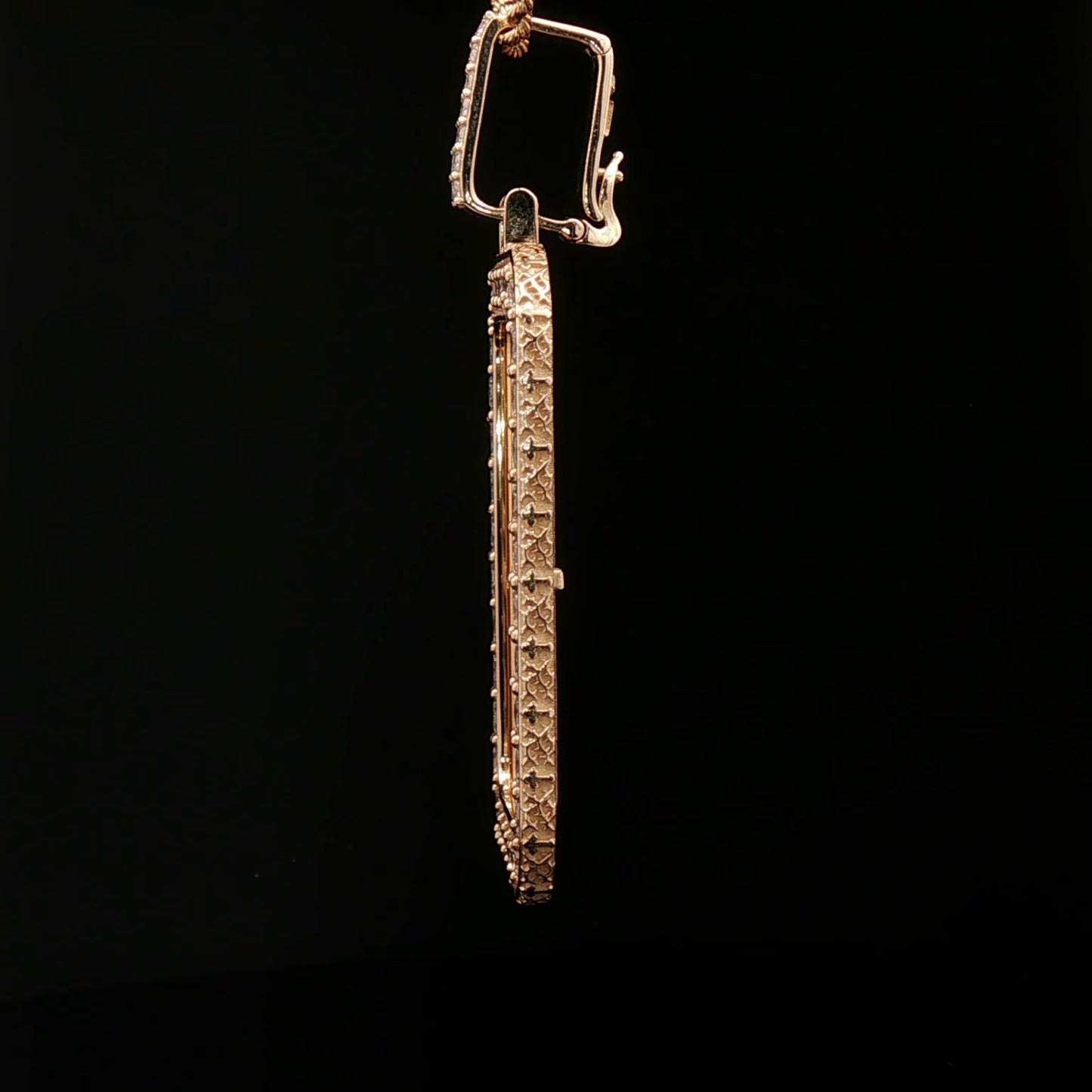 Custom 20 Pointer 14k Cross & Thorn 1oz Pamp Bezel